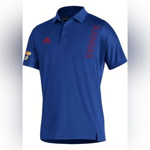 Adidas Kansas Jayhawks Blue Sideline Polo H50553 Men’s Size XXL